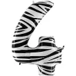balon foliowy cyfra 4 zebra grabo 40 dgt