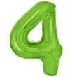 balon foliowy cyfra 4 zielone jabluszko partypal 39 dgt