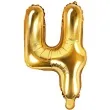 balon foliowy cyfra 4 zloty partydeco 14 dgt