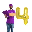 balon foliowy cyfra 4 zloty partypal 16 dgt