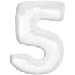 balon foliowy cyfra 5 bialy godan 36 dgt