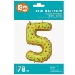 balon foliowy cyfra 5 ciasteczko godan 31 dgt