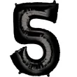 balon foliowy cyfra 5 czarny amscan 32 dgt
