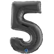 balon foliowy cyfra 5 czarny grabo 26 dgt