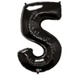 balon foliowy cyfra 5 czarny qualatex 34 dgt