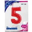 balon foliowy cyfra 5 czerwony grabo 26 dgt