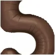 balon foliowy cyfra 5 dekoracja na urodziny brazowy matowy 34 dgt