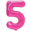 balon foliowy cyfra 5 fuksja partypal 16 dgt