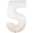balon foliowy cyfra 5 holograficzne grochy bialy oaktree 34 dgt