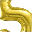 balon foliowy cyfra 5 jasnozloty partydeco 34 dgt