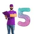 balon foliowy cyfra 5 kosmos teczowy godan 31 dgt