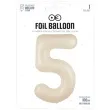 balon foliowy cyfra 5 kremowy 39 dgt