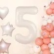 balon foliowy cyfra 5 kremowy 39 dgt