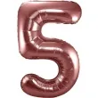 balon foliowy cyfra 5 metaliczny brazowy folat 34 dgt