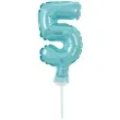balon foliowy cyfra 5 micro 5 godan blekitne
