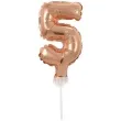 balon foliowy cyfra 5 micro 5 godan rozowo zlota