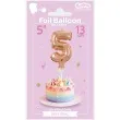 balon foliowy cyfra 5 micro 5 godan rozowo zlota