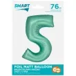 balon foliowy cyfra 5 mietowy matowy godan 30 dgt