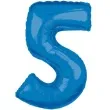balon foliowy cyfra 5 niebieski amscan 26 dgt