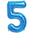 balon foliowy cyfra 5 niebieski oem 38 dgt
