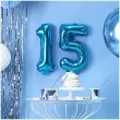 balon foliowy cyfra 5 niebieski partydeco 14 dgt