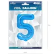balon foliowy cyfra 5 niebieski partypal 16 dgt