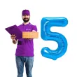 balon foliowy cyfra 5 niebieski partypal 16 dgt