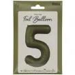balon foliowy cyfra 5 oliwkowy folat 34 dgt