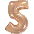 balon foliowy cyfra 5 rozowe zloto flexmetal 34 dgt