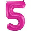 balon foliowy cyfra 5 rozowy folat 34 dgt