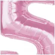 balon foliowy cyfra 5 rozowy jasny godan 36 dgt