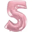 balon foliowy cyfra 5 rozowy jasny godan 45 dgt