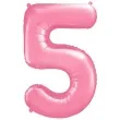 balon foliowy cyfra 5 rozowy partydeco 34 dgt