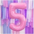 balon foliowy cyfra 5 rozowy partydeco 34 dgt
