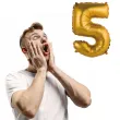 balon foliowy cyfra 5 satynowa zloty godan 14 dgt