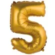 balon foliowy cyfra 5 satynowa zloty godan 14 dgt