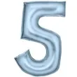 balon foliowy cyfra 5 satynowy niebieski amscan 34 dgt