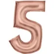 balon foliowy cyfra 5 satynowy rozowe zloto amscan 34 dgt