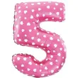 balon foliowy cyfra 5 serduszka rozowy jix 18 dgt