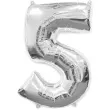 balon foliowy cyfra 5 srebrny flexmetal 34 dgt