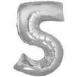 balon foliowy cyfra 5 srebrny godan 14 dgt