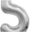 balon foliowy cyfra 5 stojaca srebrny godan 29 dgt