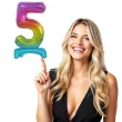 balon foliowy cyfra 5 stojaca teczowy godan 15 dgt