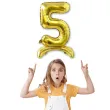balon foliowy cyfra 5 stojaca zloty dekoracjepolska 15 dgt