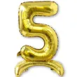 balon foliowy cyfra 5 stojaca zloty dekoracjepolska 15 dgt