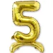 balon foliowy cyfra 5 stojaca zloty dekoracjepolska 30 dgt