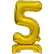 balon foliowy cyfra 5 stojaca zloty godan 15 dgt