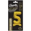 balon foliowy cyfra 5 stojaca zloty godan 15 dgt