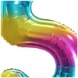 balon foliowy cyfra 5 teczowy godan 34 dgt