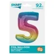 balon foliowy cyfra 5 teczowy godan 36 dgt